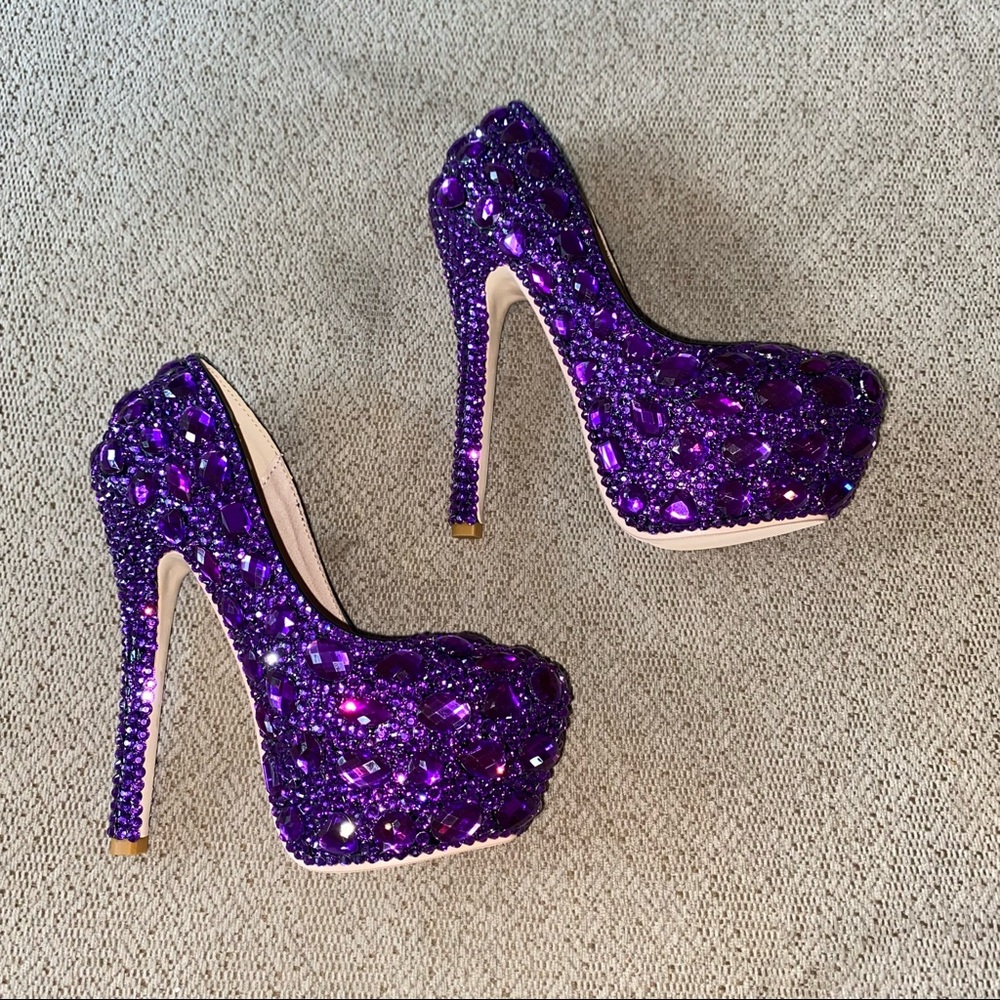 Purple Gem Pumps, Size 4